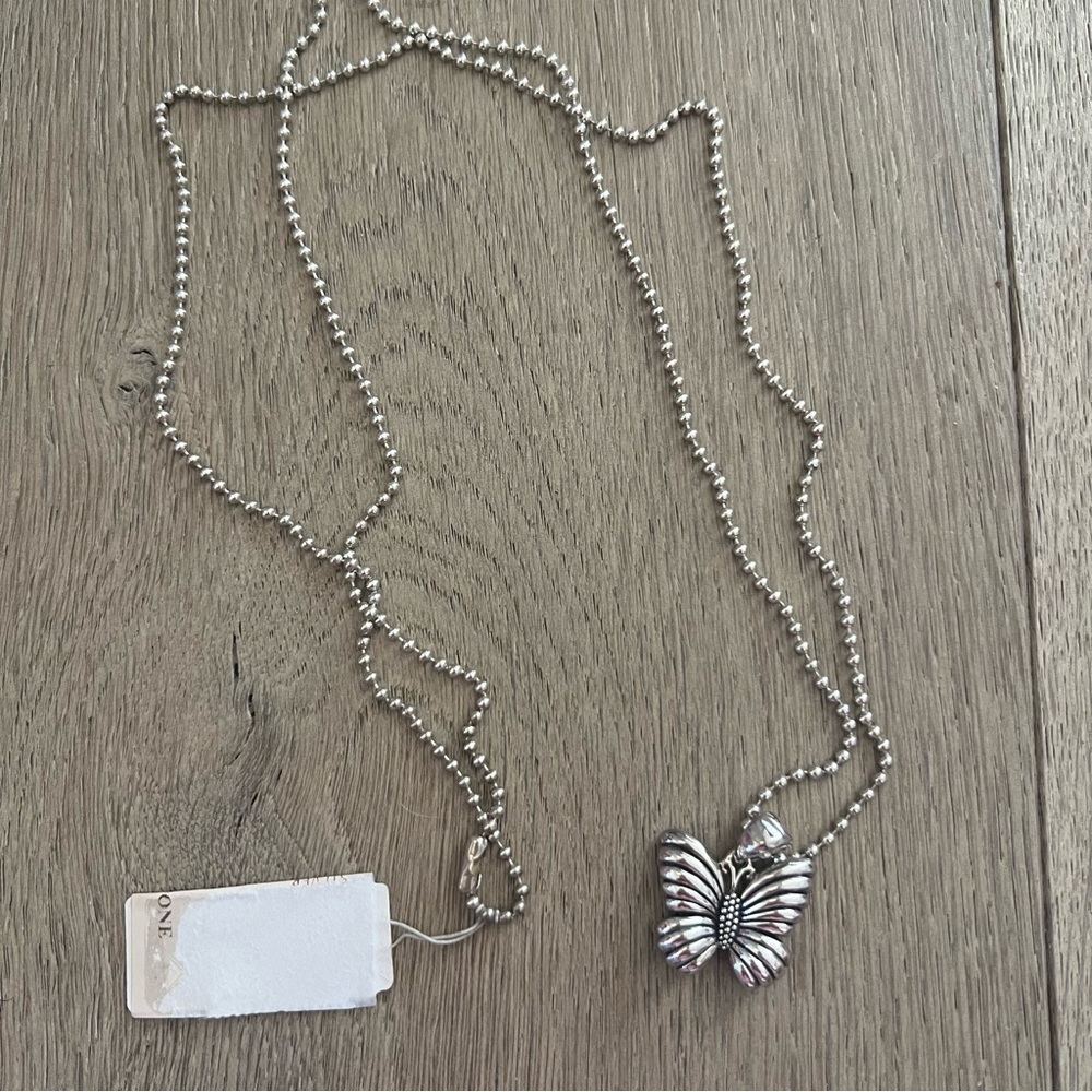 LAGOS Silver Butterfly Pendant Necklace